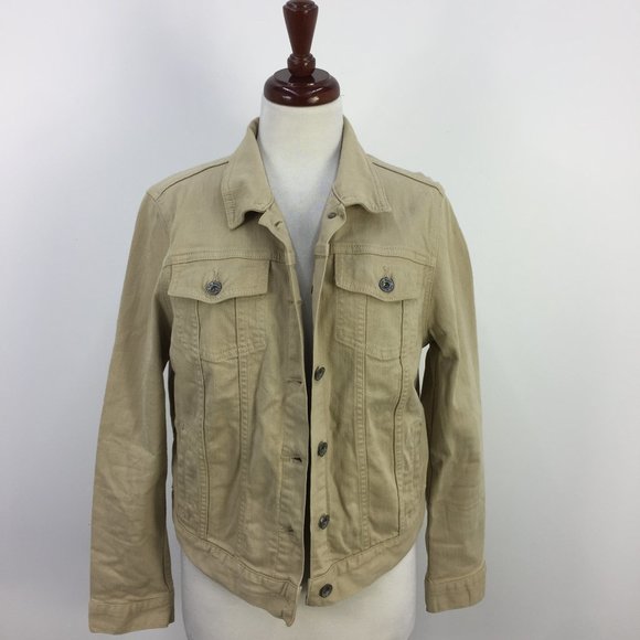 L.L. Bean Tan Jean Jacket - Picture 1 of 8